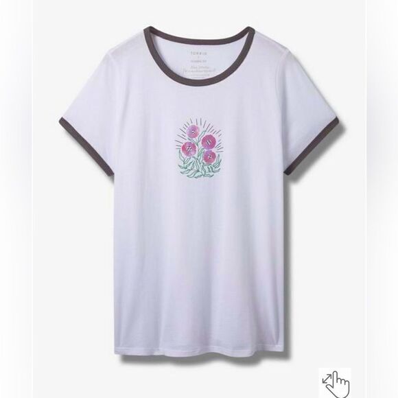 Torrid Floral Classic Fit Crew Neck
Ringer Tee - Picture 1 of 6